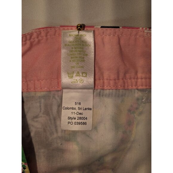 Lilly Pulitzer Callahan Patchwork Shorts Women's 2 Blue Pink Floral Multi 28004 - Picture 7 of 7